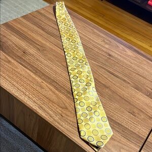 Yellow Polka Dot Men's Tie
